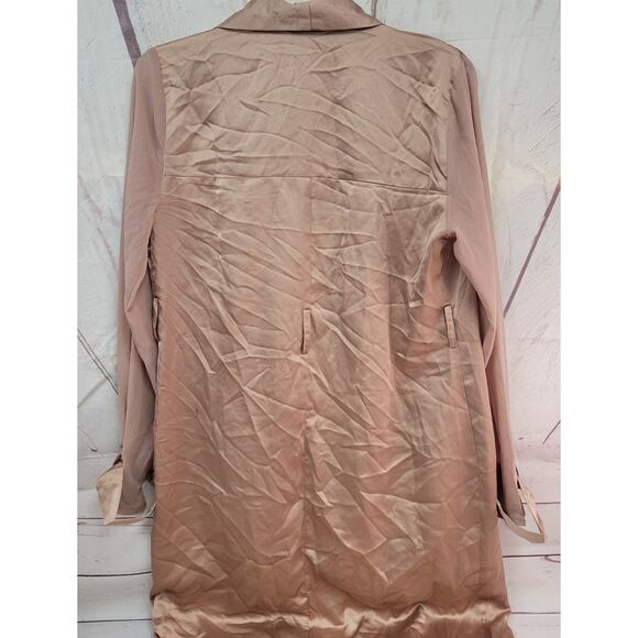 Hot Miami Styles Medium Rose Gold Long Robe - Picture 2 of 10